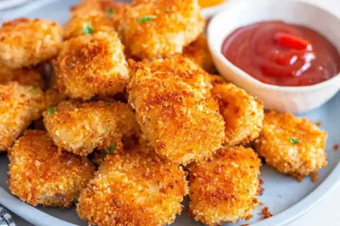 Chrupiące nuggetsy, idealne do dipów. Ten przepis na nuggetsy to hit!