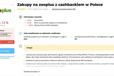 Czy cashback jest bezpieczny? Informacje o naliczaniu, czasie oczekiwania i warunkach cashbacku na Zooplus. Sprawdź, jak działa zwrot pieniędzy.