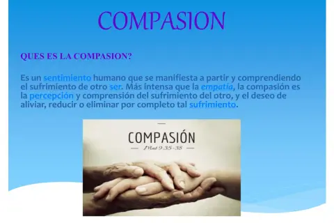 El compasión significado: un sentimiento humano que comprende el sufrimiento ajeno y busca aliviarlo. Manos entrelazadas simbolizan este acto.