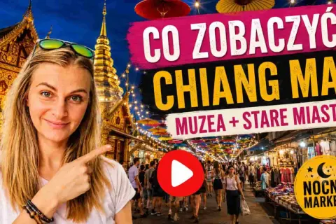 Co zobaczyć w Chiang Mai? Kobieta wskazuje na nocny market i świątynie.