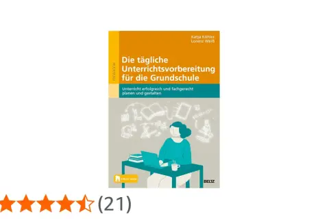 Eine Lehrerin bereitet den Unterricht vor. Das Buch "Die tägliche Unterrichtsvorbereitung für die Grundschule" zeigt, wie man Unterricht erfolgreich plant.