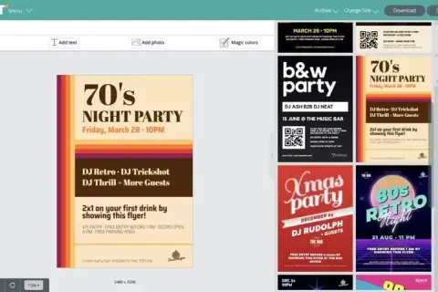 Najlepsze szablony ulotek na retro imprezy do pobrania i personalizacji