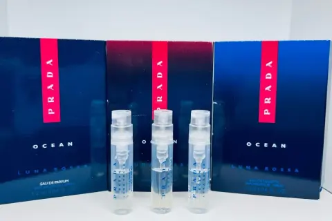 Próbki perfum Prada Luna Rossa Ocean, idealne dla kobiet, które cenią świeżość i elegancję.