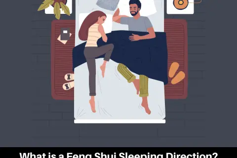 A couple sleeps in bed, illustrating the concept of feng shui sleeping head direction for better rest and harmony.