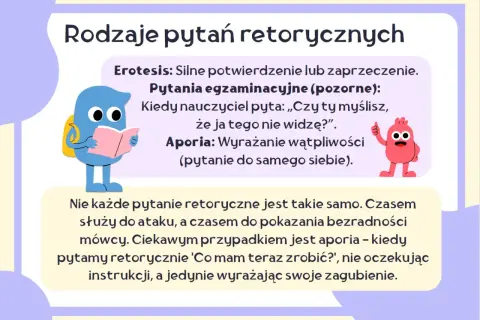 Rodzaje pytań retorycznych: Erotesis, pytania pozorne i aporia. Czy każde pytanie retoryczne to to samo? Nie!