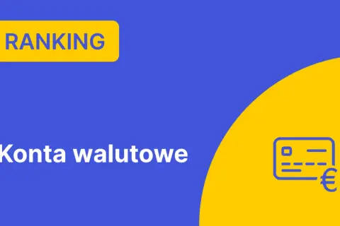 Ranking kont walutowych z oprocentowaniem. Ikona karty płatniczej z symbolem euro.