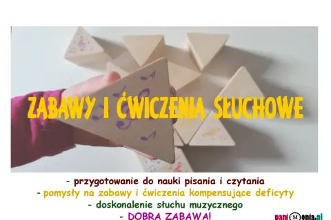 Drewniane trójkąty z nutkami do zabawy i ćwiczeń słuchowych. Doskonałe do nauki pisania, czytania i rozwijania słuchu muzycznego.