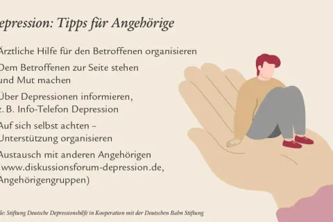 Hilfe bei Depressionen: Tipps für Angehörige. Ein Mann sitzt gekrümmt, was Konzentrationsprobleme und die Schwere der Depression symbolisiert.