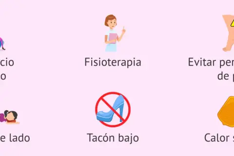 Consejos para aliviar el dolor de espalda en el embarazo: ejercicio, fisioterapia, evitar estar de pie, dormir de lado, tacón bajo y calor suave.