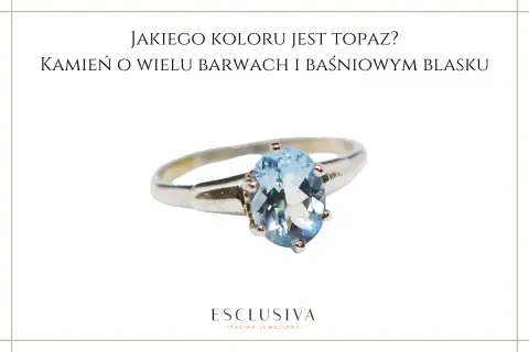 Srebrny pierścionek z owalnym, błękitnym topazem. Ten kamień o wielu barwach zachwyca baśniowym blaskiem.