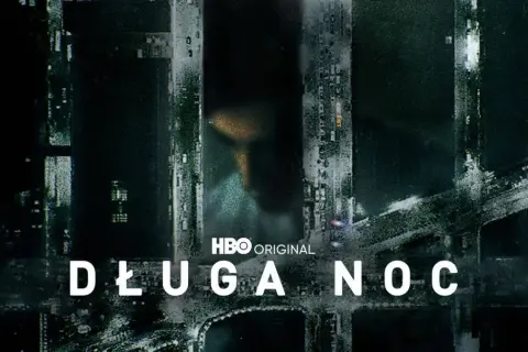 Długa noc, piosenka z HBO Original. Mroczne miasto nocą, światła ulic i budynków tworzą atmosferę tajemnicy.