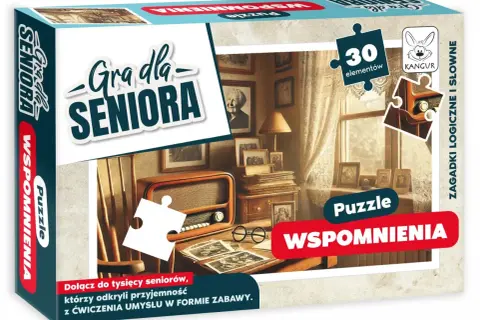 Puzzle "Gra dla Seniora: Wspomnienia" - gry logiczne dla seniorów darmowe, ćwiczące umysł w formie zabawy.