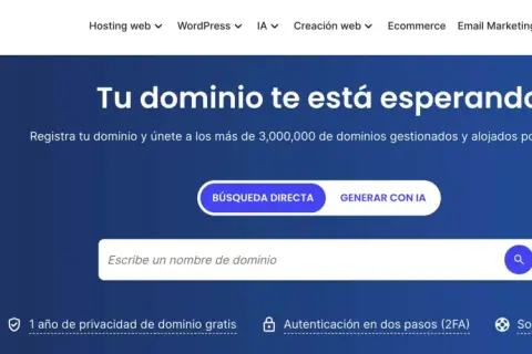 Tu dominio te espera. Usa la IA para crear dominio o búscalo directamente. Más de 3 millones de dominios gestionados por SiteGround.