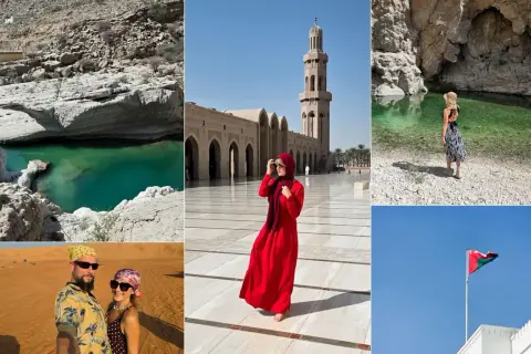 Oman: turkusowe wodospady, pustynne krajobrazy i majestatyczny meczet. Czy jest bezpiecznie? Tak, to bezpieczny kraj do zwiedzania.