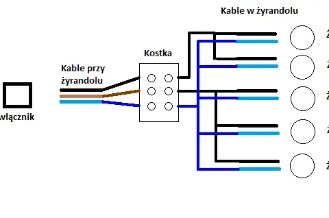 Jak podłączyć żyrandol na 5 żarówek z 3 kablami z sufitu bez błędów