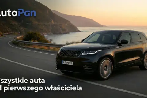 Czarne Range Rover na krętej drodze nad morzem. Szukasz samochodów z Niemiec oferty prywatne? Sprawdź auta od pierwszego właściciela na AutoPan.pl.