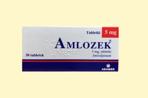 Opakowanie leku Amlotek 5 mg, zawierające 30 tabletek.