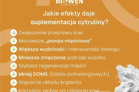 Cytrulina przed treningiem: pompa, wytrzymałość i regeneracja - sprawdź!