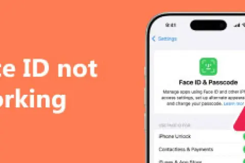 Ekran iPhone'a pokazuje, że Face ID nie działa.