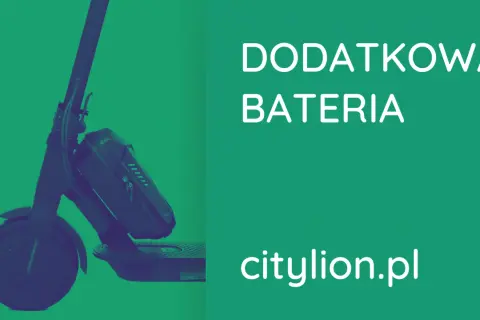 Dodatkowa bateria do hulajnogi elektrycznej, zwiększająca zasięg. citylion.pl