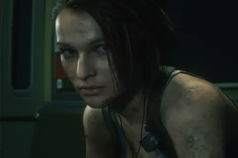 Jill Valentine, brudna i poraniona, w odnowionej grafice. Remastered co to znaczy? Lepsza jakość, więcej detali.