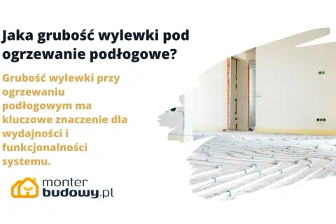 Instalacja ogrzewania podłogowego z rurkami na izolacji. Kluczowa jest minimalna grubość wylewki dla wydajności systemu.