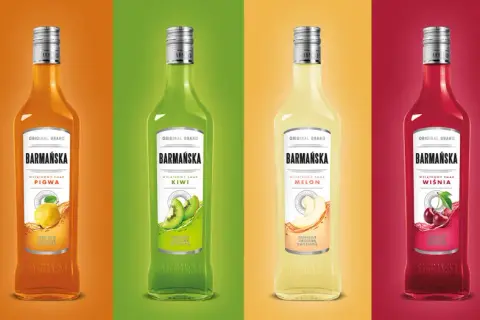 Barmanska w smakach: arbuz, pigwa, kiwi, melon, wiśnia, cytryna. Każda butelka Barmanska to owocowa świeżość.