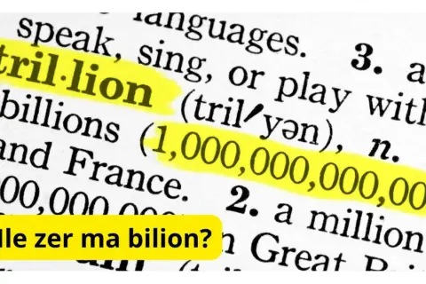 Ile zer ma bilion? Słowo "trillion" oznacza 1,000,000,000,000.