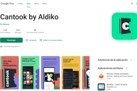 L'application ebook Cantook by Aldiko, pour les vrais amateurs de lecture, permet de lire et d'écouter des livres.