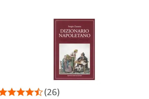 Copertina del "Dizionario Napoletano" di Sergio Zazzera. Un invito a "andiamocene in napoletano" per scoprire la lingua.