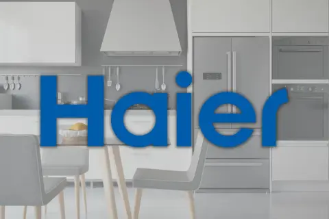 Nowoczesna kuchnia z lodówką i piekarnikami Haier. Haier co to za firma? To producent sprzętu AGD.
