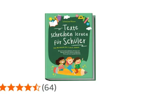 Ein Buch mit dem Titel "Texte schreiben lernen für Schüler", das Kindern hilft, wie man schreibt.