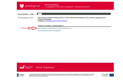 Jak zapłacić PCC-3 przez internet? Wybierz "PCC-3 Deklaracja w sprawie podatku od czynności cywilnoprawnych" na portalu podatki.gov.pl.