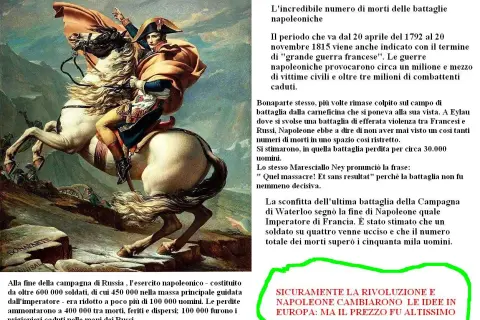 Napoleone a cavallo, fiero e determinato. Le guerre napoleoniche costarono milioni di vite, ma chi si mette paura nun se cocca, la storia cambia.