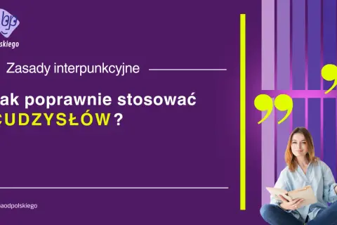 Zasady interpunkcyjne: jak poprawnie stosować cudzysłów? Młoda kobieta z książką, symbol cala.