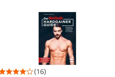 Der "Men's Health Hardgainer Guide" mit einem Mann mit Sixpack. Enthält einen Trainingsplan für Muskelaufbau.