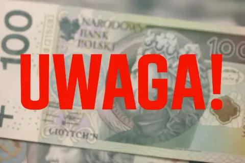 Uwaga! Zmiany w zasiłku stałym. Polskie banknoty 100 zł na tle.