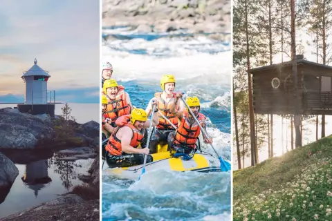 En fyr vid havet, forsränning och ett trädkoja. Upptäck nya utflyktsmål i Umeå med äventyr och avkoppling.