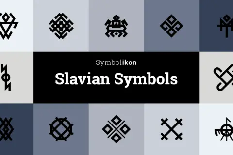Kolekcja symboli, które mogą być inspiracją dla słowiańskich tatuaży. Geometryczne wzory o głębokim znaczeniu.