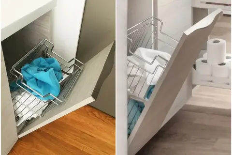 Jak ukryć kosz na pranie w szafce DIY? Estetyka i funkcja