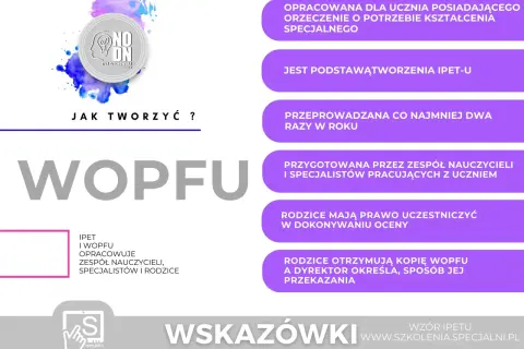 WOPFU jest tworzone dla ucznia, a jego opracowanie odbywa się co najmniej dwa razy w roku.
