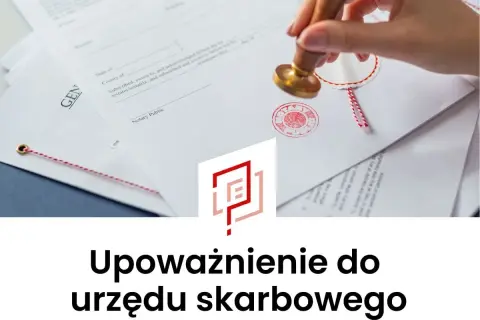 Pieczęć urzędowa na dokumencie potwierdza pełnomocnictwo szczególne do urzędu skarbowego.