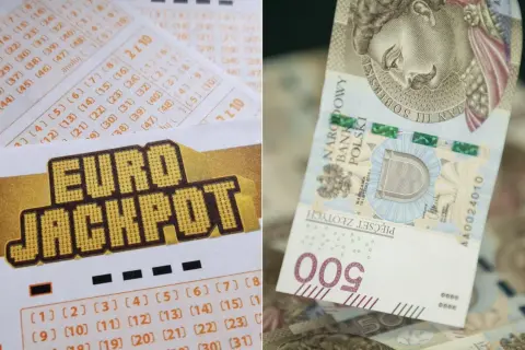 Kupon Eurojackpot i banknot 500 zł.