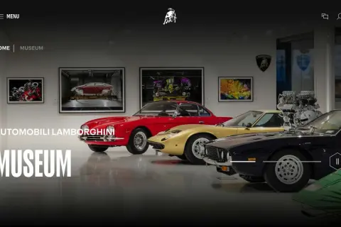 W muzeum Lamborghini podziwiaj klasyczne modele i silniki.