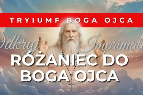 Odkryj Różaniec do Boga Ojca. Triumf Boga Ojca w chmurach.