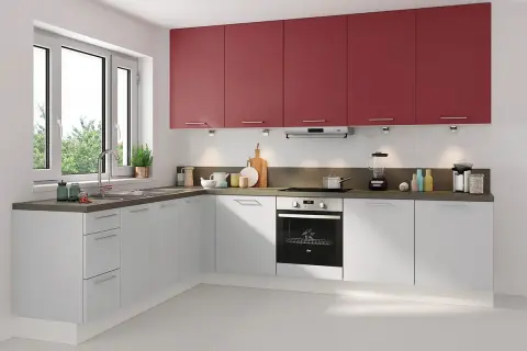 Cuisine moderne avec hotte aspirante discrète. Idées pour comment choisir une hotte aspirante et aménager votre espace.