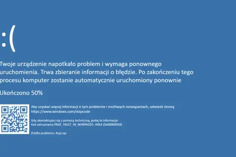 :( Błąd krytyczny Windows 11, trwa zbieranie danych. Komputer restartuje się.