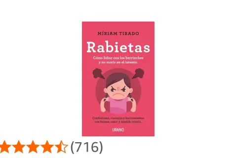 Portada del libro "Rabietas", con una niña enfadada. Guía para padres sobre cómo manejar las rabietas de niños de 3 años.