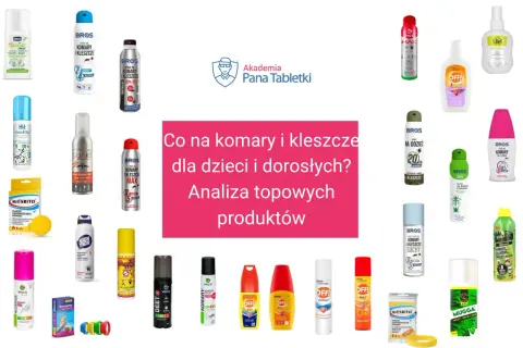 Kolekcja produktów do ochrony przed komarami i kleszczami, w tym spraye i plastry. Ten repel spray to część analizy najlepszych środków.