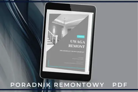 Poradnik "Uwaga Remont" na tablecie. Dowiedz się, jak zacząć remont mieszkania i go pomyślnie zakończyć.